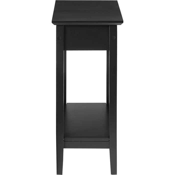 Winston Porter Jonica Narrow End Table with Storage, Flip Top Narrow